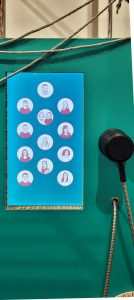 Touchscreen für interaktive Interviews und Sprachwechsel